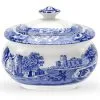 Spode Blue Italian -sokerikulho, Kannellinen -Ekelund Linneväveri Kauppa 37752 01 01 3f9602b948