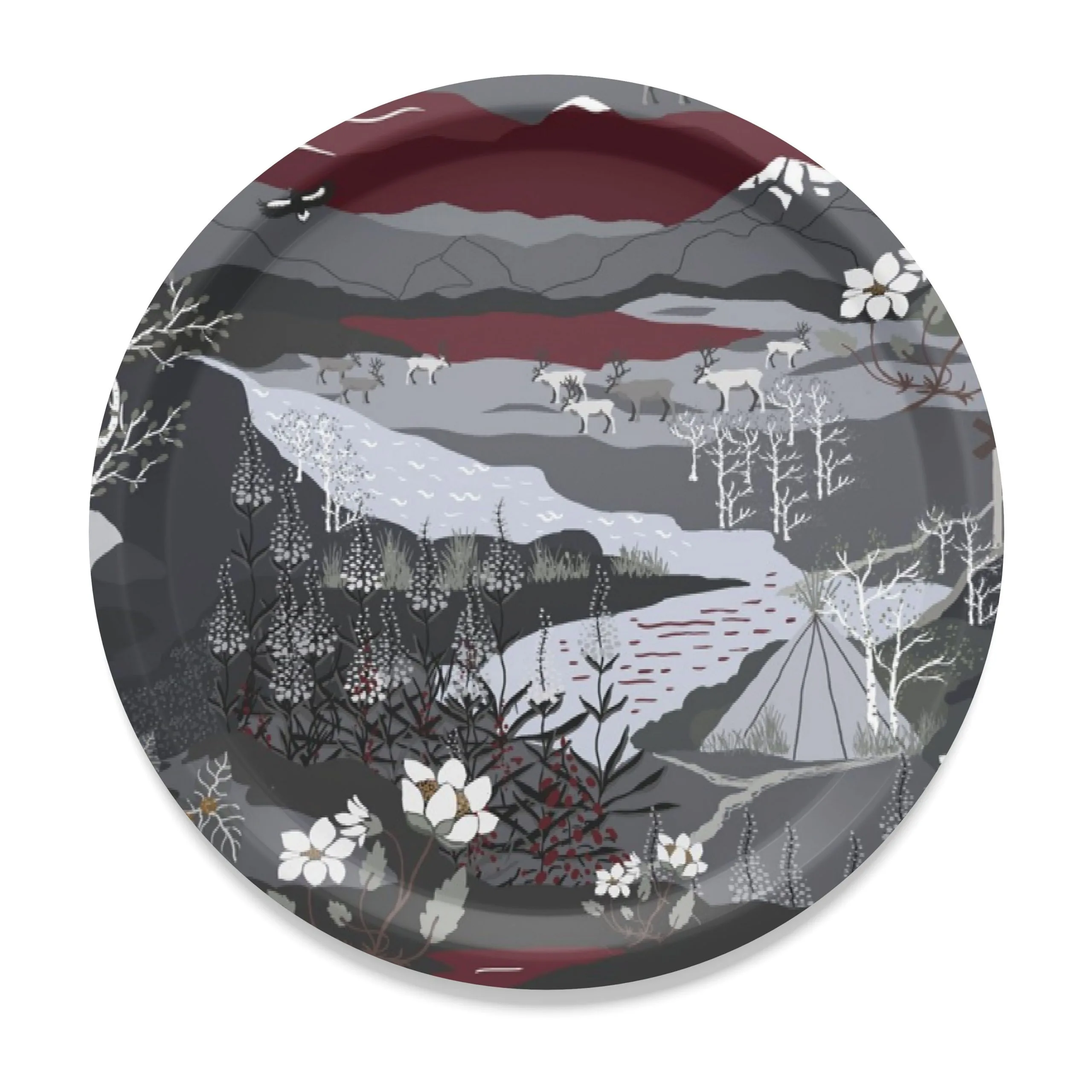 Arvidssons Textil Fjällvandring Tarjotin Ø 31 Cm 3 Arvidssons Textil Fjällvandring Tarjotin Ø 31 Cm