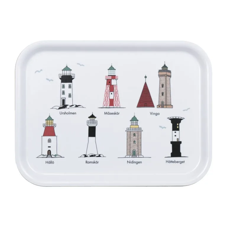 Almedahls Svenska Fyrar -tarjotin 20 X 27 Cm 3 Almedahls Svenska Fyrar -tarjotin 20 X 27 Cm