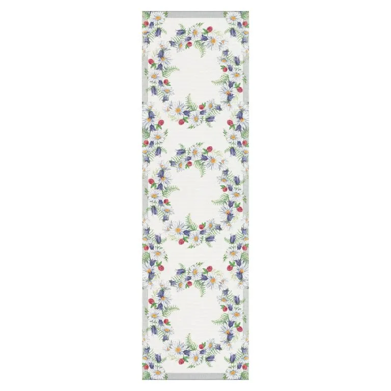 Ekelund Linneväveri Blomkrans Kaitaliina 35x120 Cm 3 Ekelund Linneväveri Blomkrans Kaitaliina 35x120 Cm