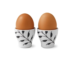 Royal Copenhagen Black Fluted Mega -munakuppi 2-pakkaus 4 Royal Copenhagen Black Fluted Mega -munakuppi 2-pakkaus - Image 2