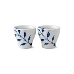 Royal Copenhagen Blue Fluted Mega Blå Munakuppi 2 Kpl