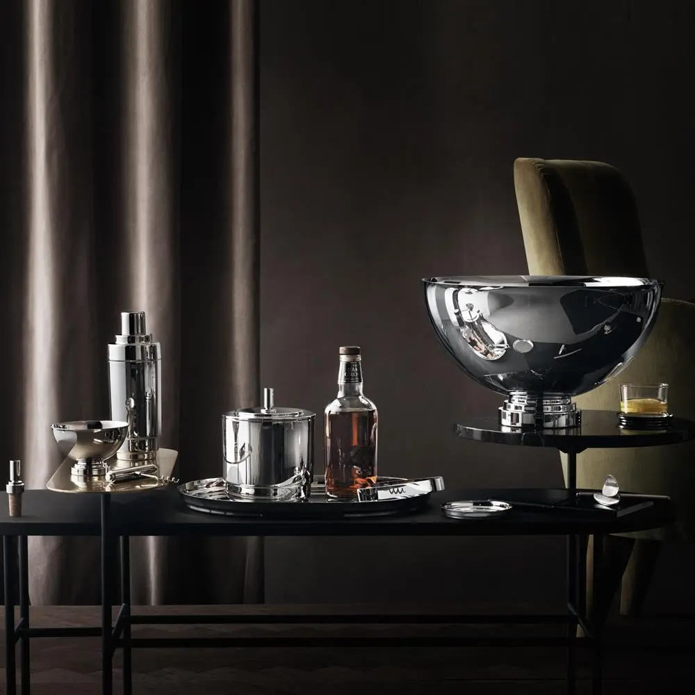 Georg Jensen Manhattan Jääpala-astia Ja Pihdit 3 Georg Jensen Manhattan Jääpala-astia Ja Pihdit - Image 2